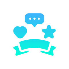 Fototapeta premium endorsement flat gradient icon
