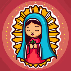 Cute virgen of guadalupe illustration © Fernando