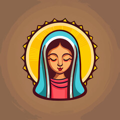 Cute virgen of guadalupe illustration © Fernando