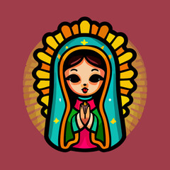 Virgin of guadalupe feast day flat design. © Fernando