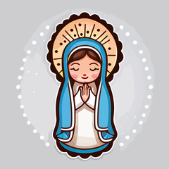 Virgin of guadalupe feast day flat design.