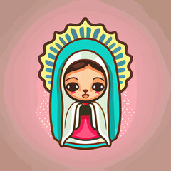 Virgin of guadalupe feast day flat design. © Fernando