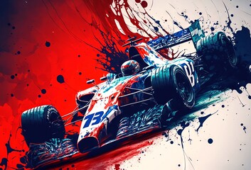 sports car racing art