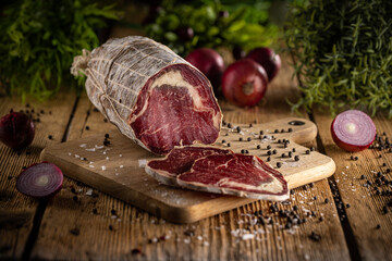 Dried and smoked beef