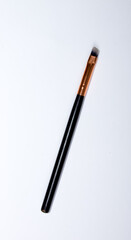 large makeup brush on white background isolated object.