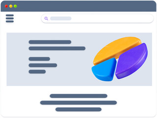 Web design elements with chart