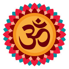 Hindu om symbol in Sanskrit Language - obrazy, fototapety, plakaty