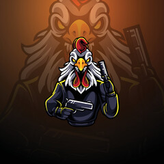 gamer mascot logo design vector illustration 