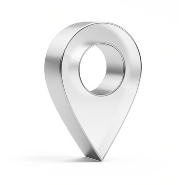 Pointer Icon, Location symbol. Gps, travel, navigation, place position concept. 3d rendering