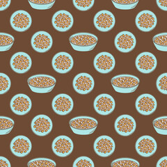 Taro ball. Chinese New year taro balls dessert vector illustration in doodle style.