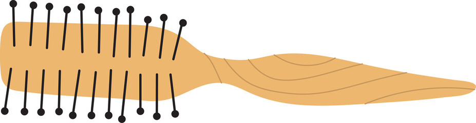 round brush beauty and hair salon clipart