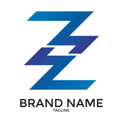 Z lettermark logo design for brand