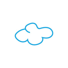 cloud line hand drawn illustration