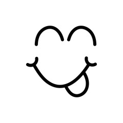 delicious smile face hand drawn