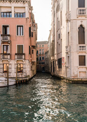 Fototapeta na wymiar Architectural detail of buildings in Venice, Italy