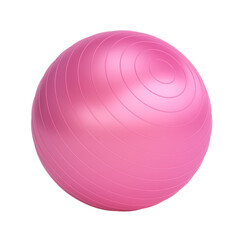 Pink fitness ball isolated on white background 3d rendering