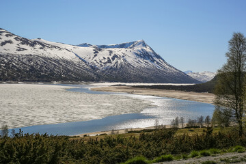Spring at the lake Gjevilvatnet, Norway