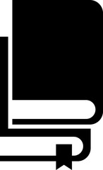 Black book flat icon Chalk illustration Reading literature