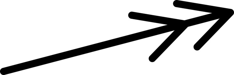 Cartoon arrow flat icon Line points in particular direction