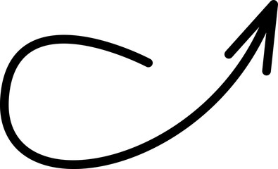 Cartoon arrow flat icon Line points in particular direction