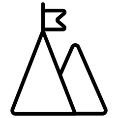 business goals mountain icon
