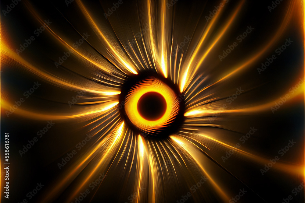 Aufkleber abstract eye concept looking on a nebula dust in infinite space background. . mixed media.