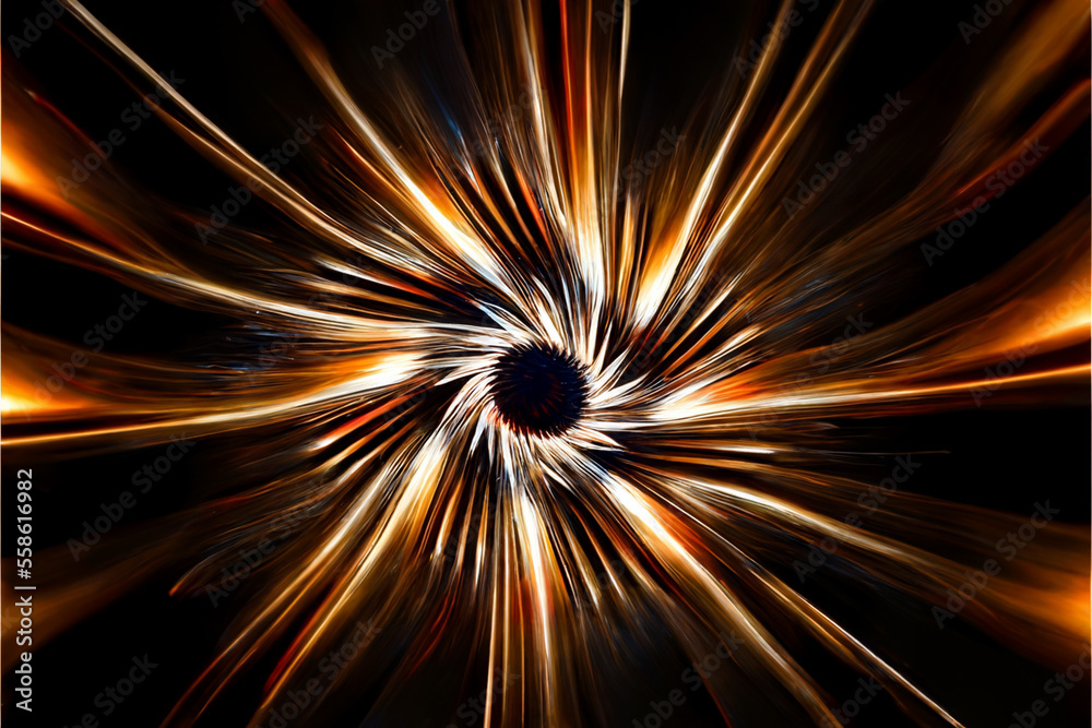 Poster abstract eye concept looking on a nebula dust in infinite space background. . mixed media.