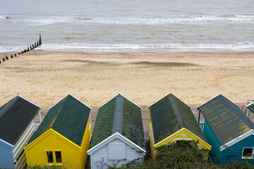 Colourful beach huts at Southwold on the Suffolk coast