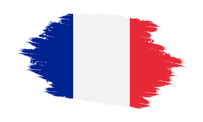 France Vector Flag. Grunge France Flag. France Flag with Grunge Texture. Vector illustration