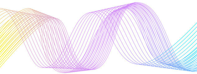 Smooth bending lines.Abstract musical wave element for design. Vector illustration. EPS 10.