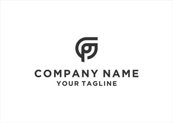 gp or pg logo illustration design vector