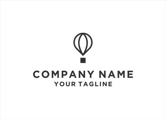 Fototapeta premium illustration pin and balloon logo design vector template