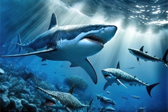 Shark Underwater Generative AI