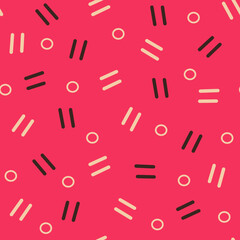 Cute colorful seamless vector pattern background illustration with circles and lines