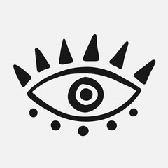 Eye doodle logo design element