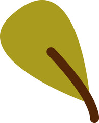 Hand drawn leaf flat icon