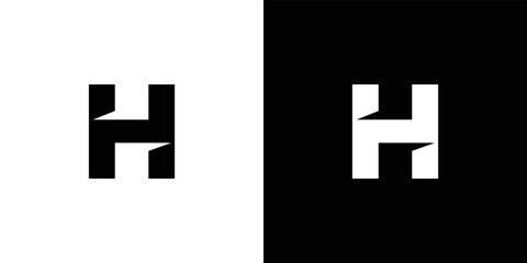 Obraz premium .Modern and strong letter H initials logo design