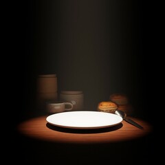 light bulb on table food 