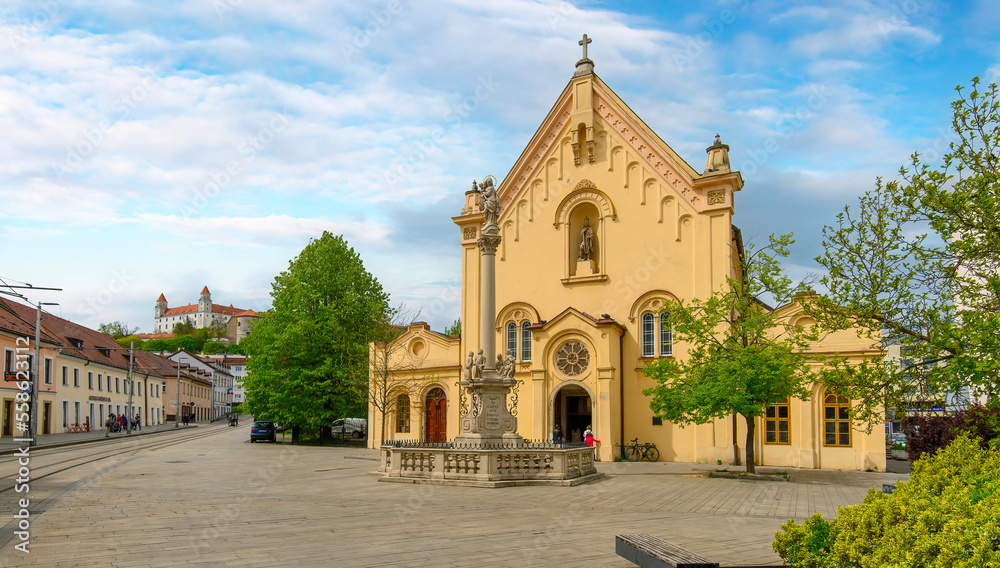 Wall mural Church of St. Stephan of Hungary in Bratislava, Slovakia