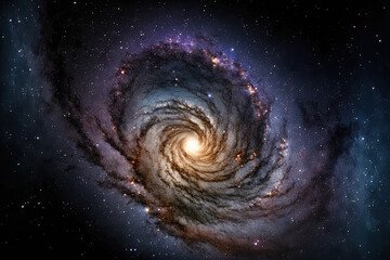 a close up, grainy long exposure shot of the Milky Way's center. Generative AI