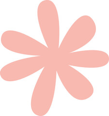 Hand drawn flower flat icon