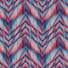Multi Watercolor-Dyed Effect Brushed Textured Chevron Pattern