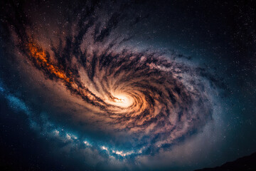 long exposure shot of the milky way galaxy. Generative AI