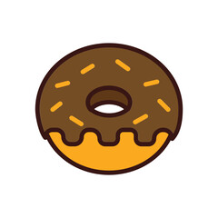 Fototapeta premium Doughnut Icon Vector Design Template