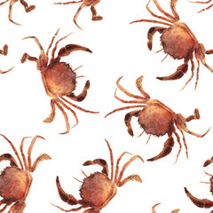 seamless pattern with crab