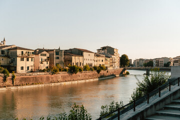Fototapeta na wymiar Verona at sunset
