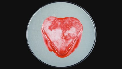 Red Heart melting Valentines Day love affection love holiday
Time lapse of a red heart melting. No animations, just in-camera footage. Expression of love, affection, emotions. Graphic element.