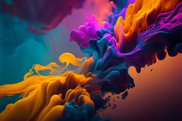 Fototapeta na wymiar Abstract liquid splash colorful background
