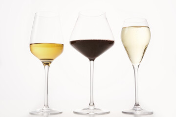 Fototapeta premium Wine tasting, degustation from stemware, winemaking.
