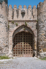Fototapeta na wymiar closed gate of Svetitskhoveli Cathedral